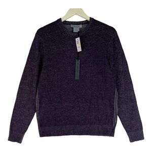 New Dylan Gray Classic Men US M Purple Grey Crew Neck Sweatshirt Cashmere 